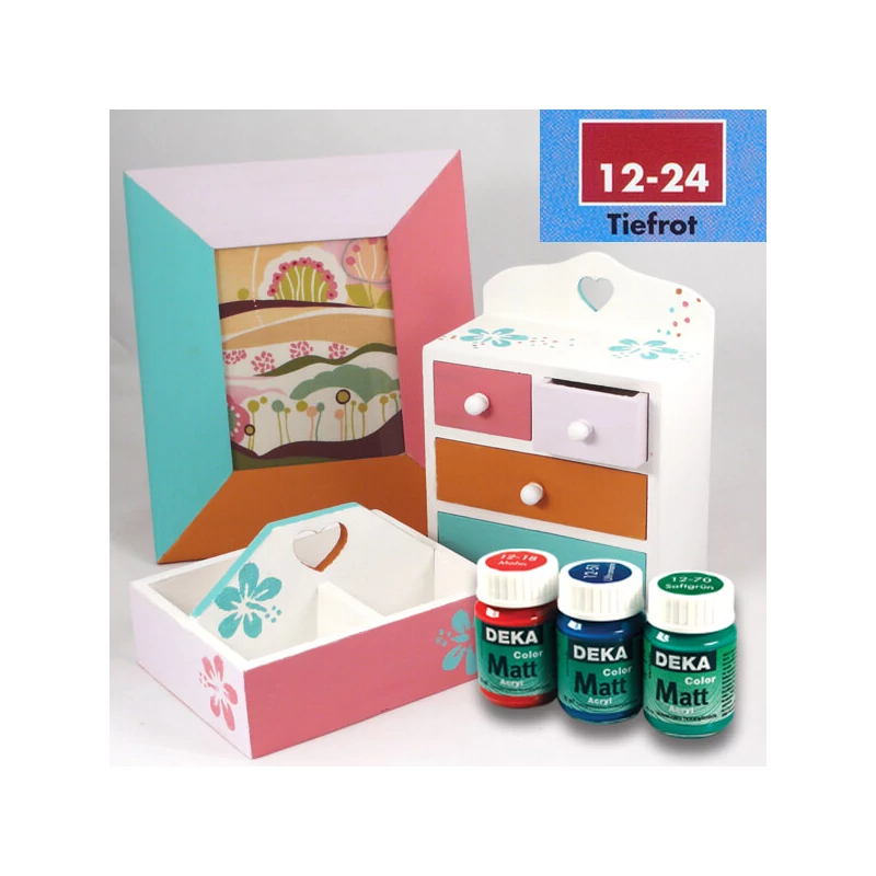Deka Color Matt akrilfesték 25 ml - 24 mélypiros bordó