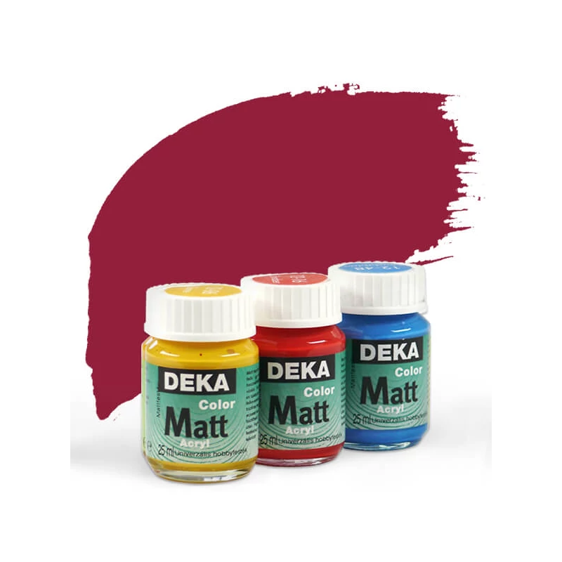 Deka Color Matt akrilfesték 25 ml - 24 mélypiros bordó