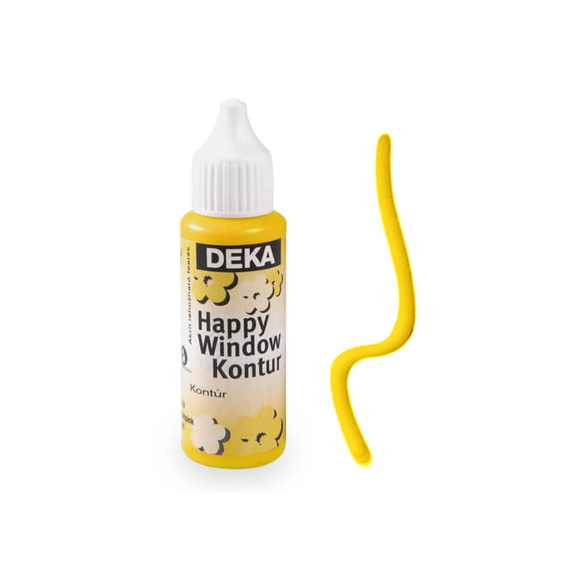 Deka Happy Window matricafesték kontúr 30 ml - 05 sárga