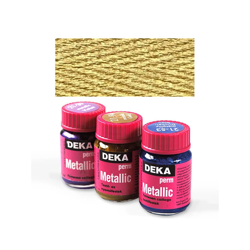 Deka Perm Metallic metál textilfesték 25 ml - 05 sárga