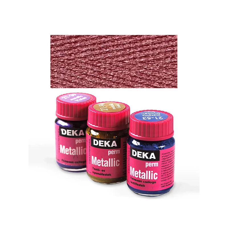 Deka Perm Metallic metál textilfesték 25 ml - 15 piros