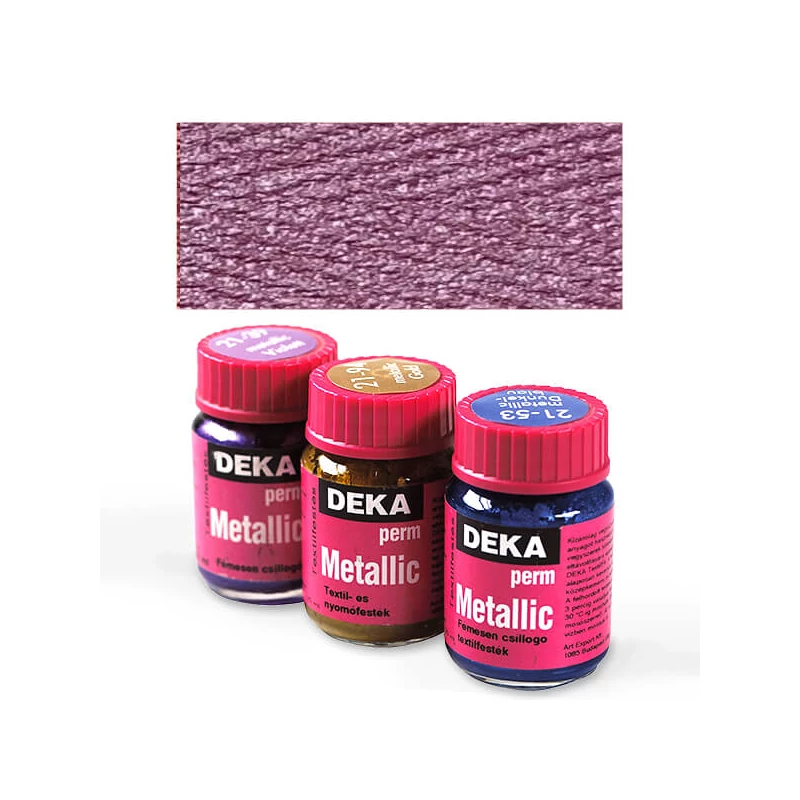 Deka Perm Metallic metál textilfesték 25 ml - 29 pink