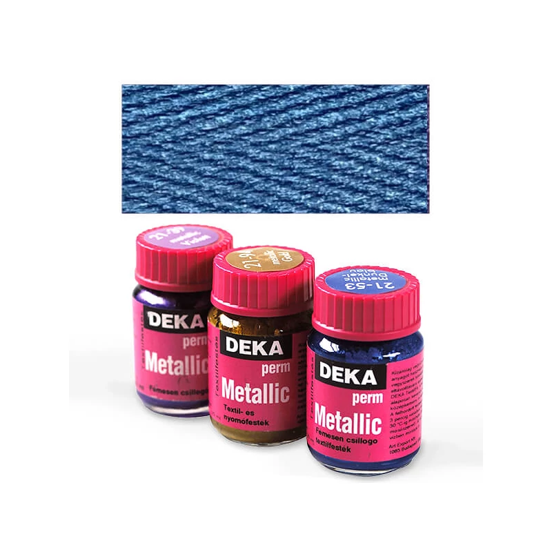 Deka Perm Metallic metál textilfesték 25 ml - 49 kék