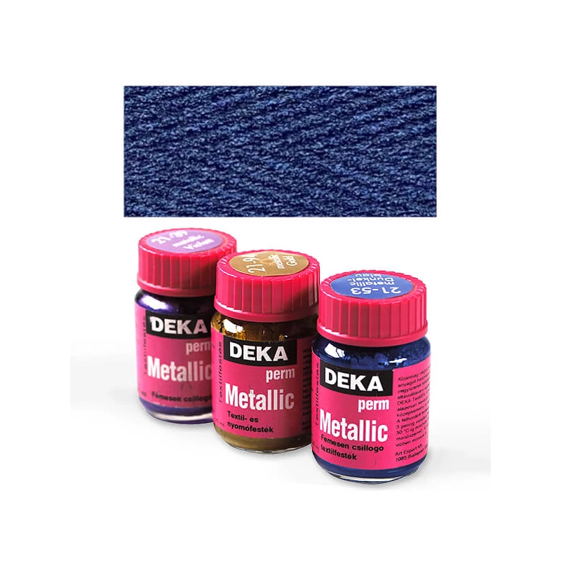 Deka Perm Metallic metál textilfesték 25 ml - 53 sötétkék