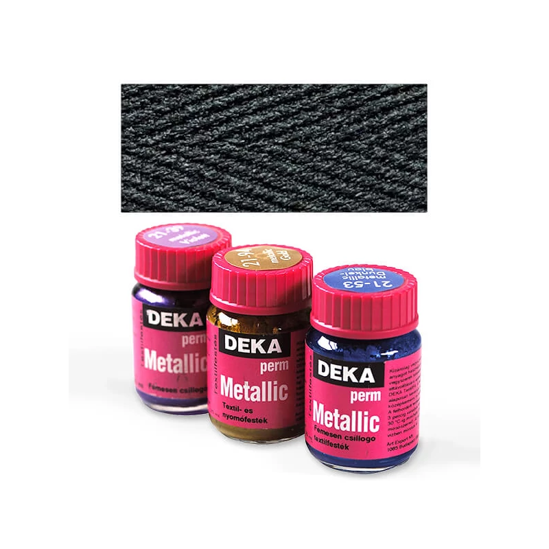 Deka Perm Metallic metál textilfesték 25 ml - 90 fekete