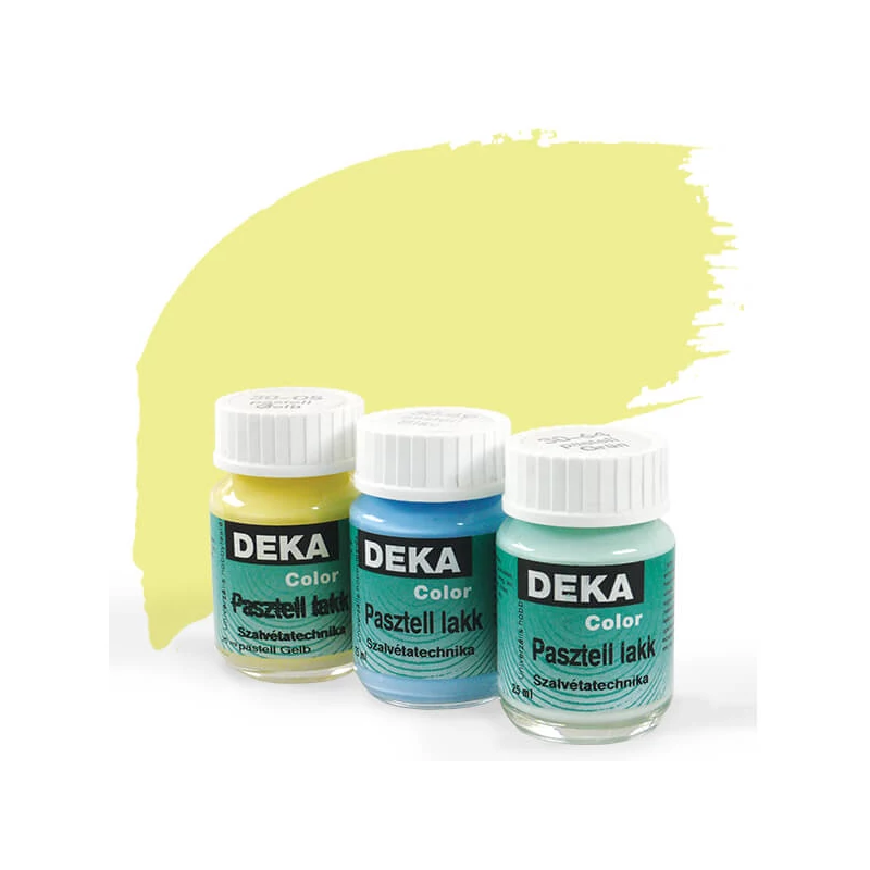 Deka Color pasztell lakk fényes akrilfesték 25 ml - 05 pasztellsárga