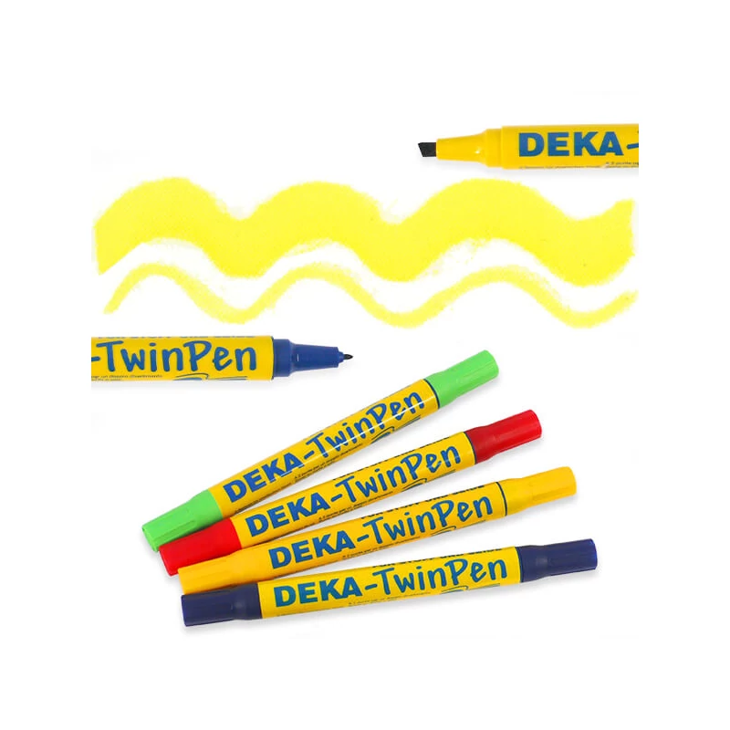 Deka TwinPen kétvégű textilfilc - 04 citromsárga