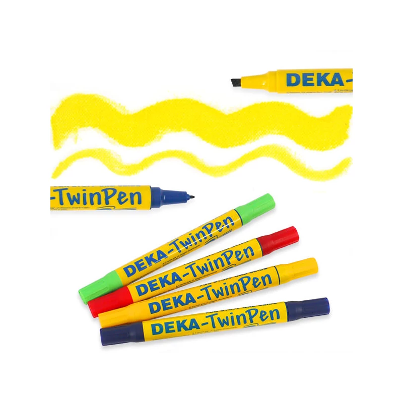 Deka TwinPen kétvégű textilfilc - 05 sárga