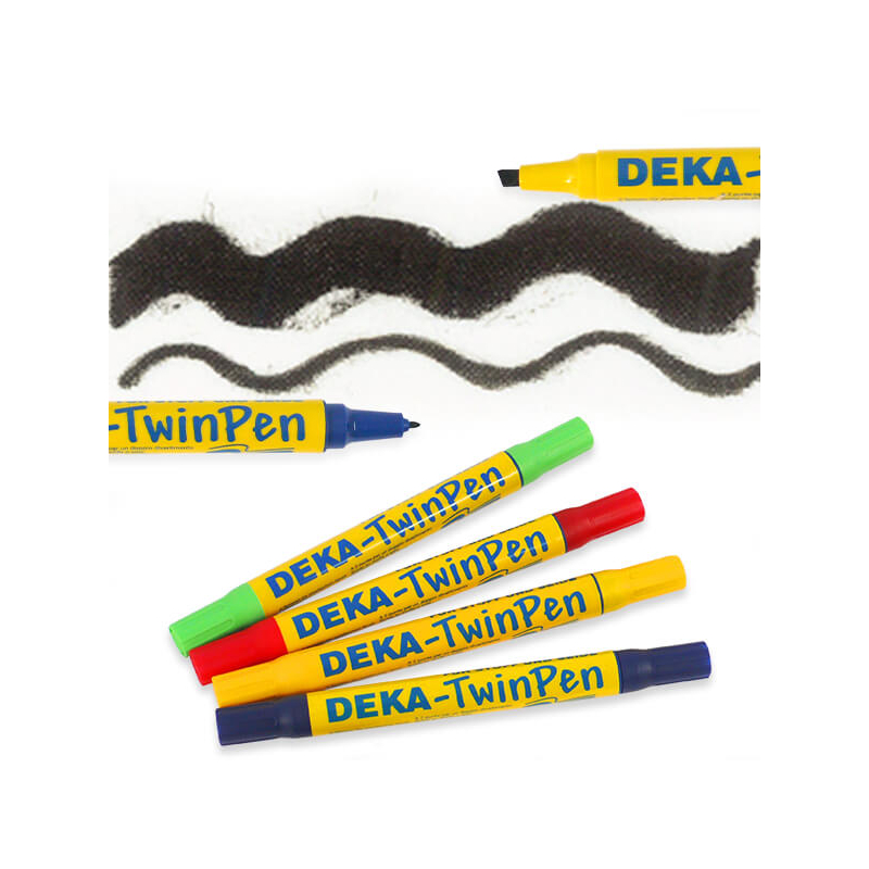 Deka TwinPen kétvégű textilfilc - 90 fekete