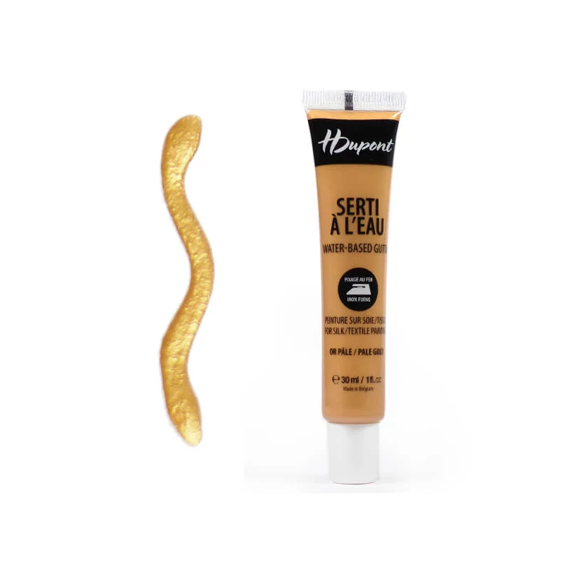 H Dupont Serti gőzfixálós metál selyemkontúr, gutta, 30 ml - 052 halvány arany, or pale