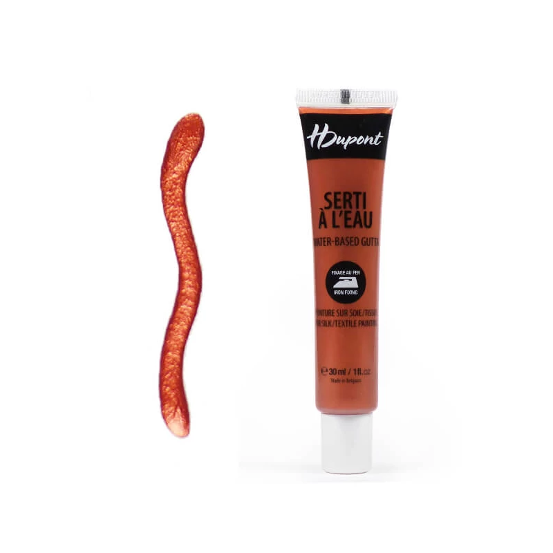 H Dupont Serti gőzfixálós metál selyemkontúr, gutta, 30 ml - 057 réz, cuivre