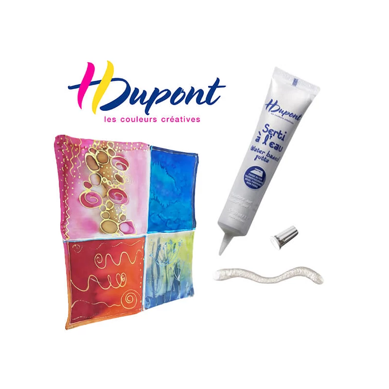 H Dupont Serti gőzfixálós metál selyemkontúr, gutta, 30 ml - 80 ezüst, argent
