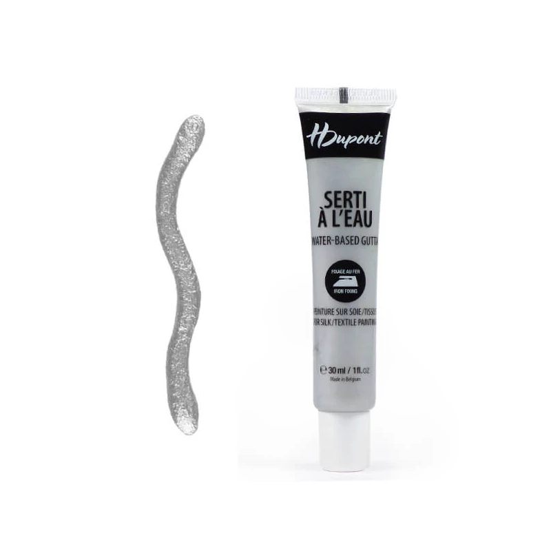 H Dupont Serti gőzfixálós metál selyemkontúr, gutta, 30 ml - 80 ezüst, argent