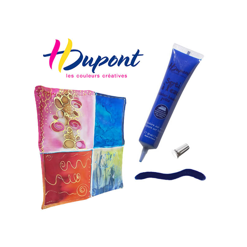 H Dupont Serti gőzfixálós selyemkontúr, gutta, 30 ml - 200 kék, bleu