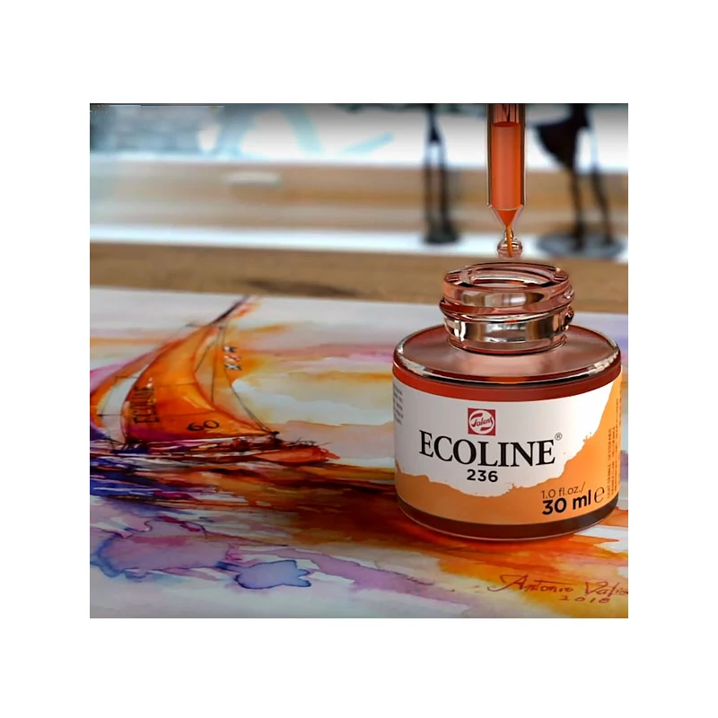 Talens Ecoline folyékony akvarell festék, 30 ml - 258, apricot