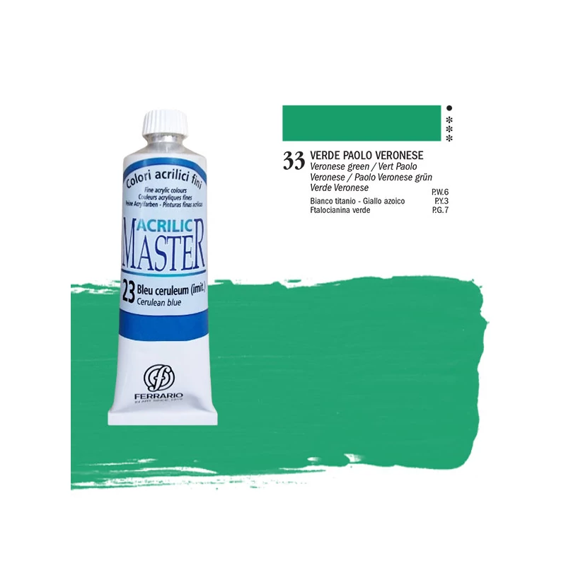 Ferrario Master akrilfesték, 60 ml - 33, veronese green