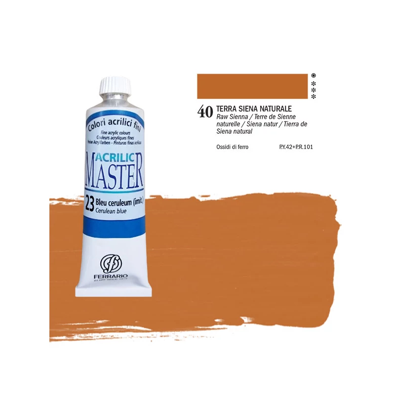 Ferrario Master akrilfesték, 60 ml - 40, raw sienna
