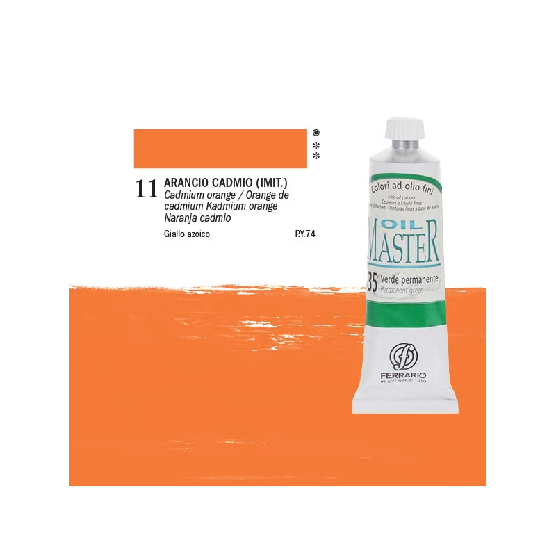 Ferrario Master olajfesték, 60 ml - 11, cadmium orange