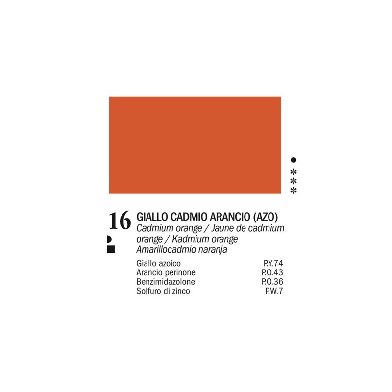 Ferrario Van Dyck olajfesték, 60 ml - 16, cadmium yellow orange