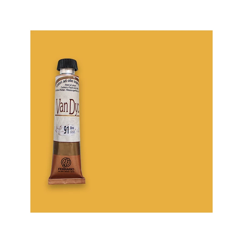 Ferrario Van Dyck olajfesték, 20 ml - 09, chrome yellow middle