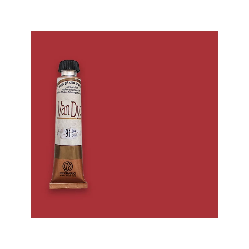 Ferrario Van Dyck olajfesték, 20 ml - 28, cadmium red deep