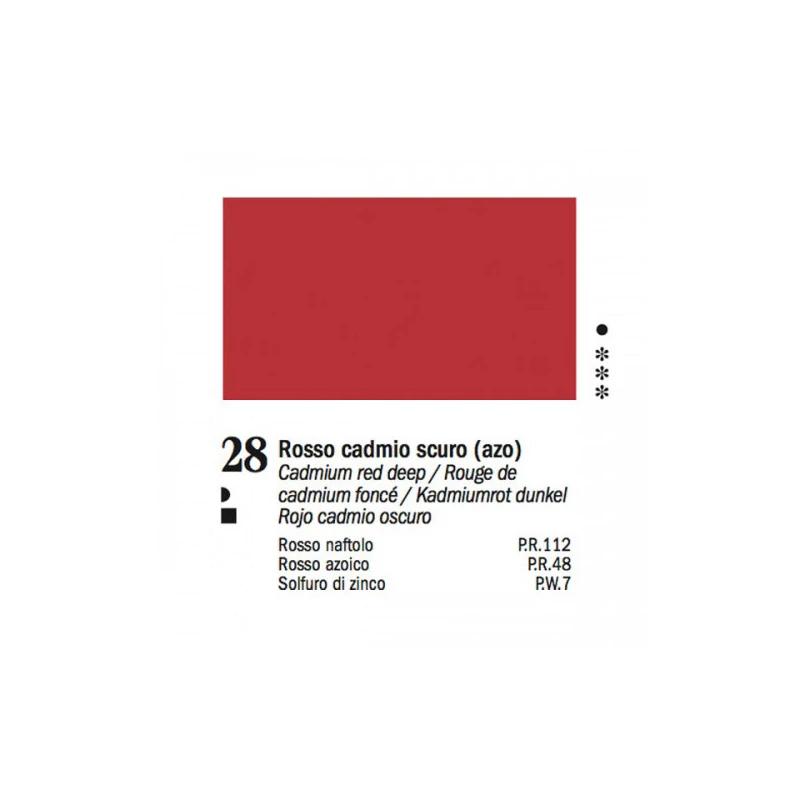Ferrario Van Dyck olajfesték, 20 ml - 28, cadmium red deep