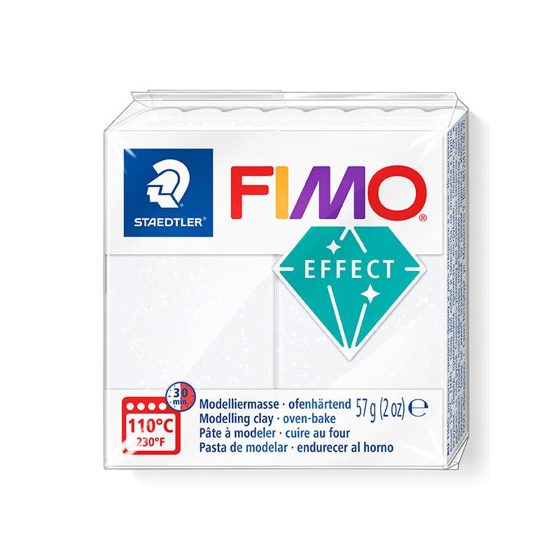 FIMO Effect süthető gyurma, 57 g - csillámos fehér (8020-052)