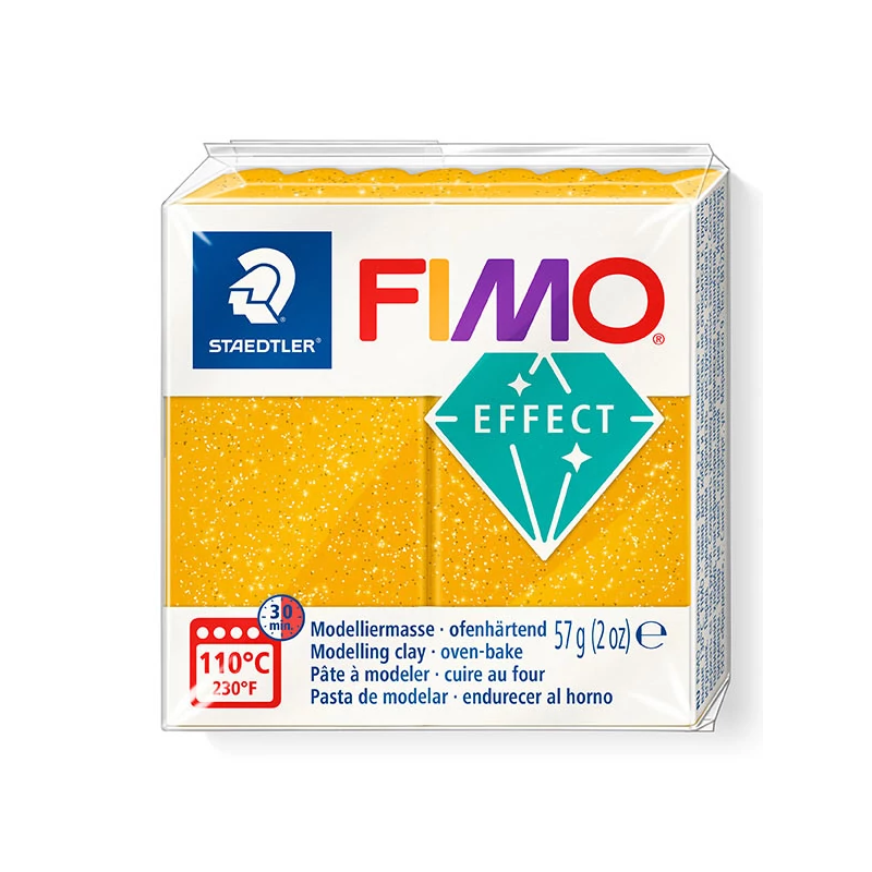 FIMO Effect süthető gyurma, 57 g - csillámos arany (8020-112)