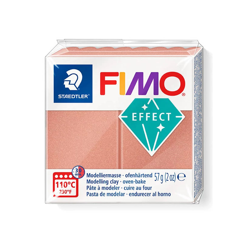FIMO Effect süthető gyurma, 57 g - gyöngyház rózsa arany (8020-207)