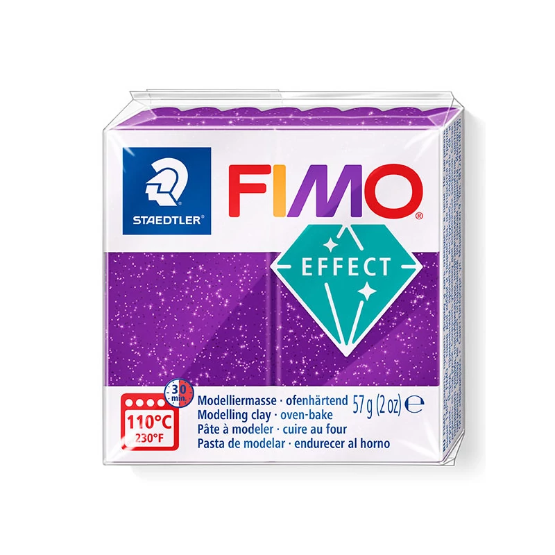 FIMO Effect süthető gyurma, 57 g - csillámos bíborlila (8020-602)