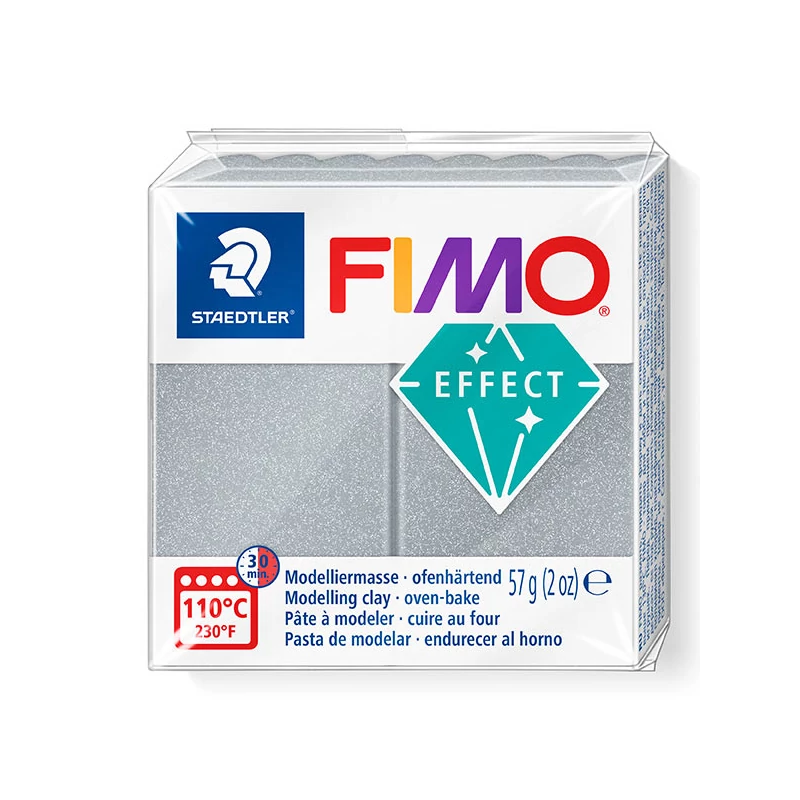 FIMO Effect süthető gyurma, 57 g - metál ezüst (8020-81)