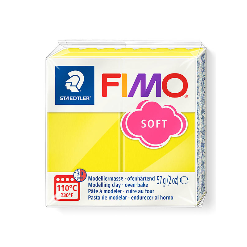FIMO Soft süthető gyurma, 57 g - citrom (8020-10)
