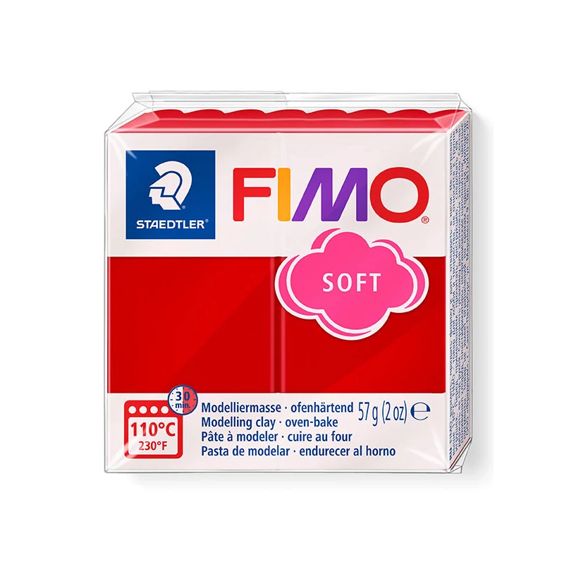 FIMO Soft süthető gyurma, 57 g - karácsonyi piros (8020-2)