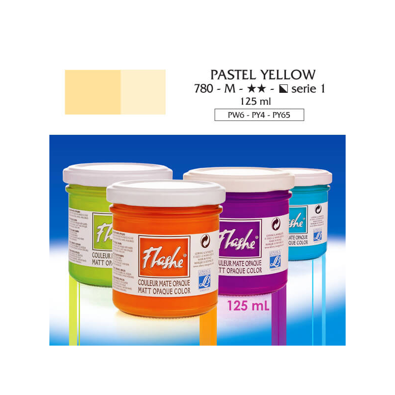 Flashe akrilfesték, 125 ml - 780, pastel yellow