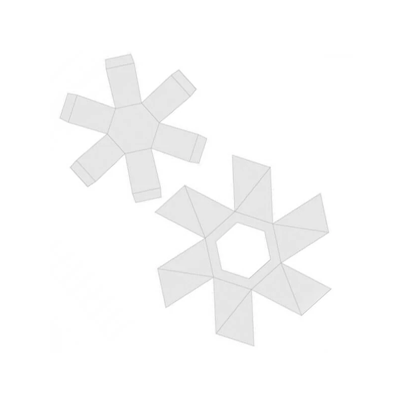 Öntőforma, összecsukható - Kaspó, geometrikus, hatszögletű