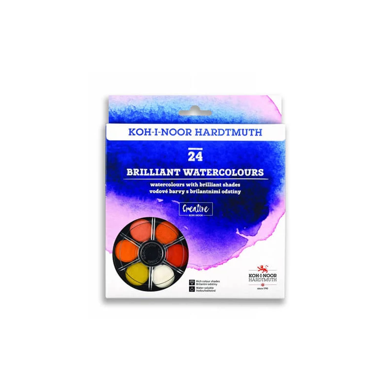 KOH-I-NOOR Brilliant Watercolours (Anilinky) vízfesték készlet - 24 db