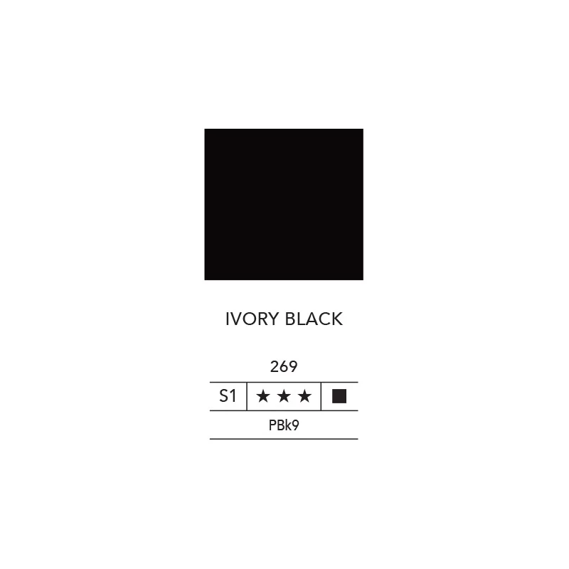 L&B Fine Oil olajfesték, 40 ml - 269, ivory black