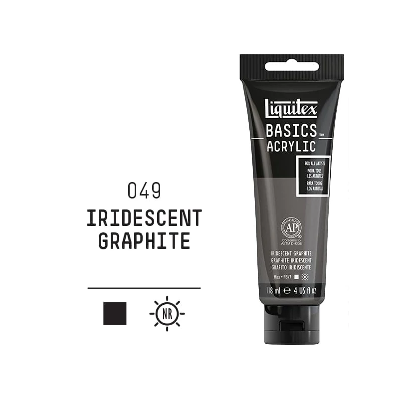 Liquitex Basics akrilfesték, 118 ml - 049, iridescent graphite