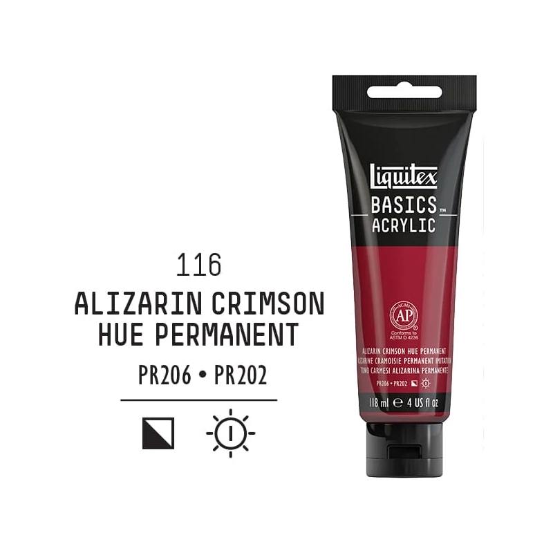 Liquitex Basics akrilfesték, 118 ml - 116, alizarin crimson hue permanent