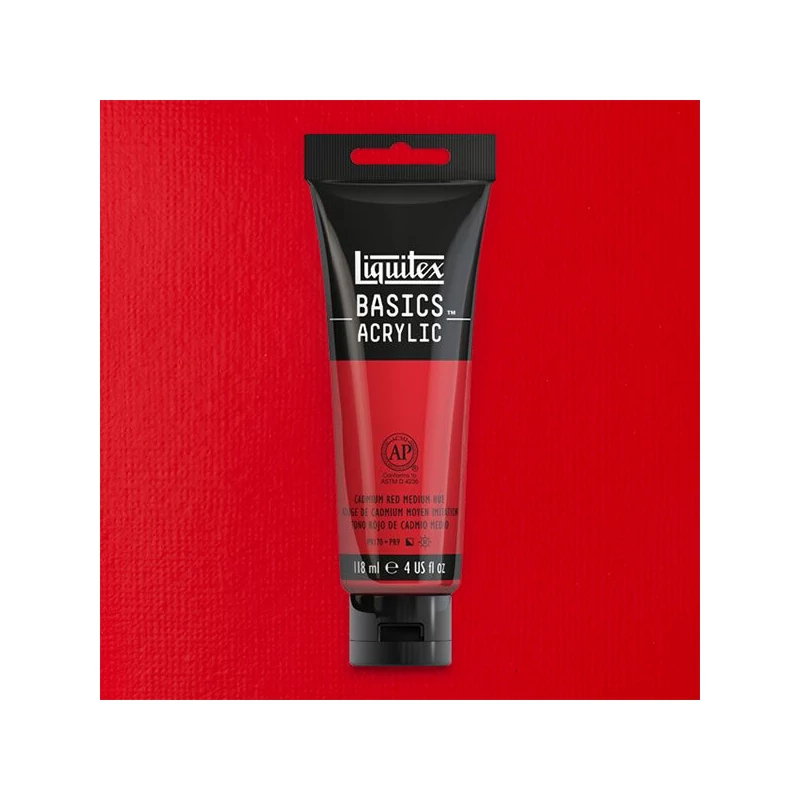 Liquitex Basics akrilfesték, 118 ml - 151, cadmium red medium hue