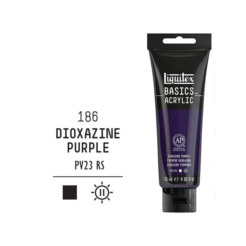 Liquitex Basics akrilfesték, 118 ml - 186, dioxazine purple