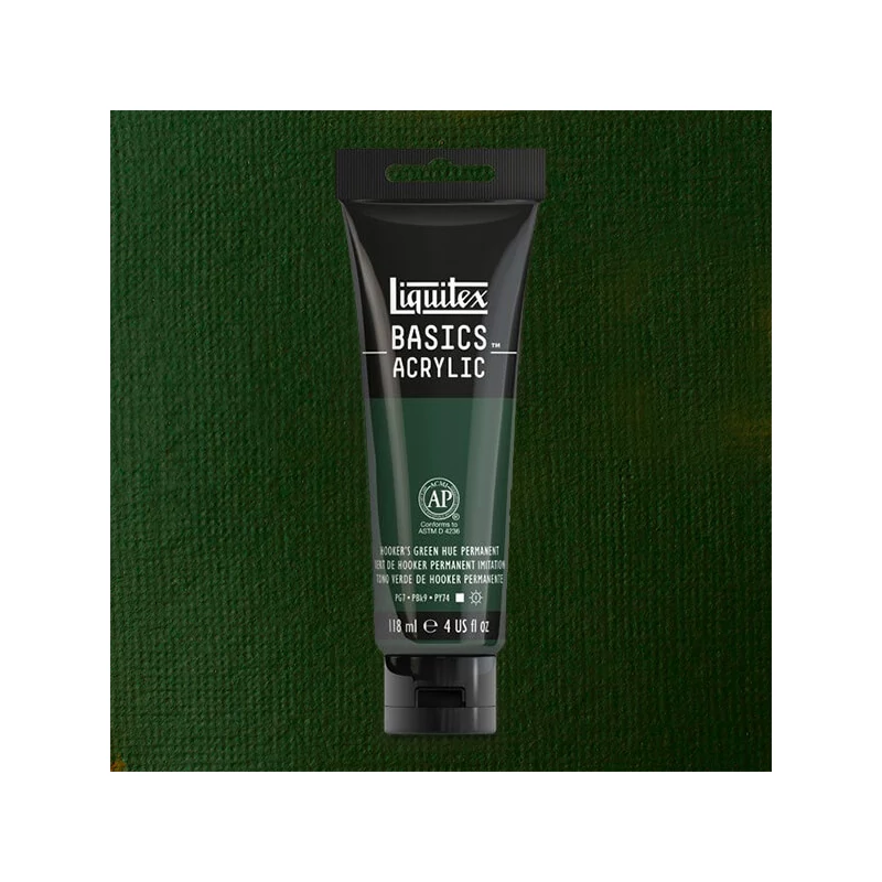 Liquitex Basics akrilfesték, 118 ml - 224, hooker's green hue permanent