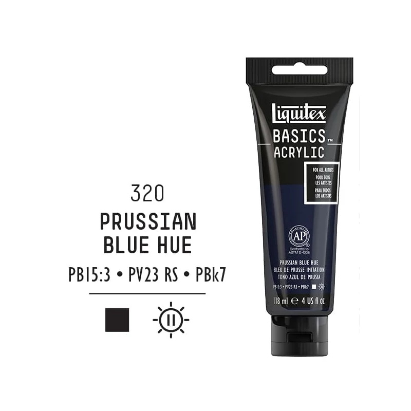 Liquitex Basics akrilfesték, 118 ml - 320, prussian blue hue