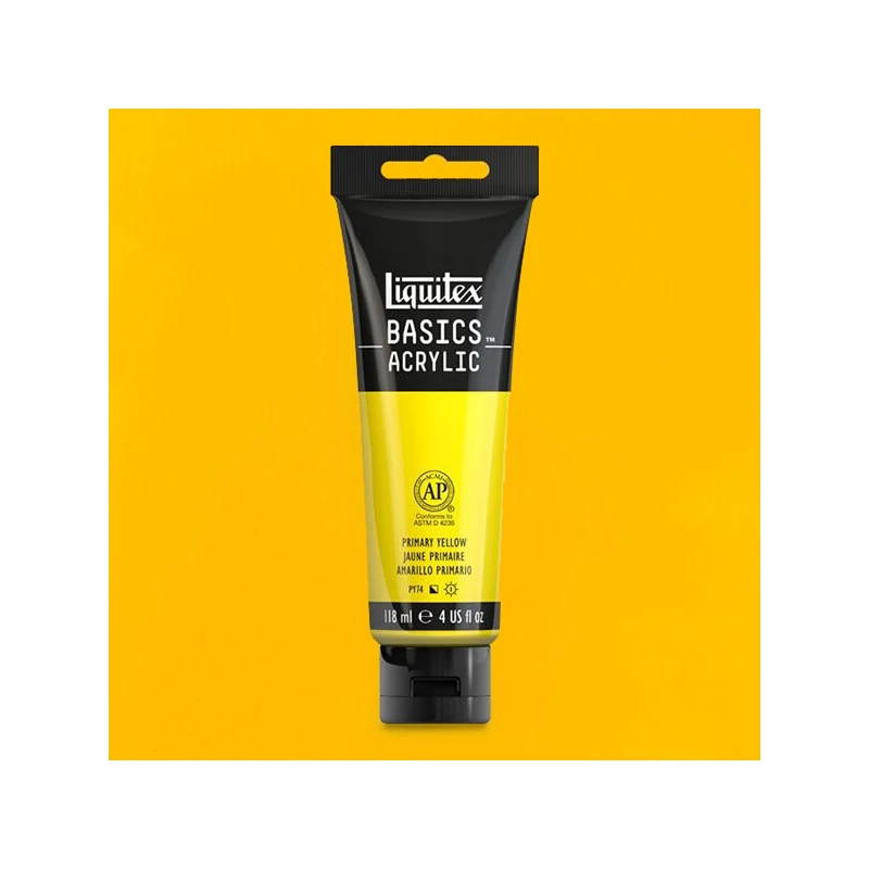 Liquitex Basics akrilfesték, 118 ml - 410, primary yellow