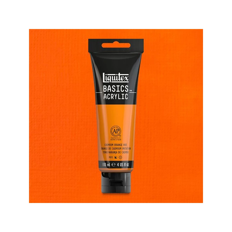 Liquitex Basics akrilfesték, 118 ml - 720, cadmium orange hue	