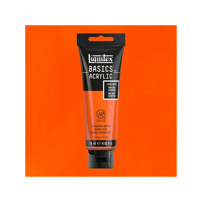 Liquitex Basics akrilfesték, 118 ml - 982, fluorescent orange