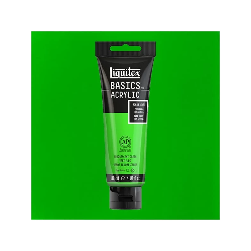 Liquitex Basics akrilfesték, 118 ml - 985, fluorescent green