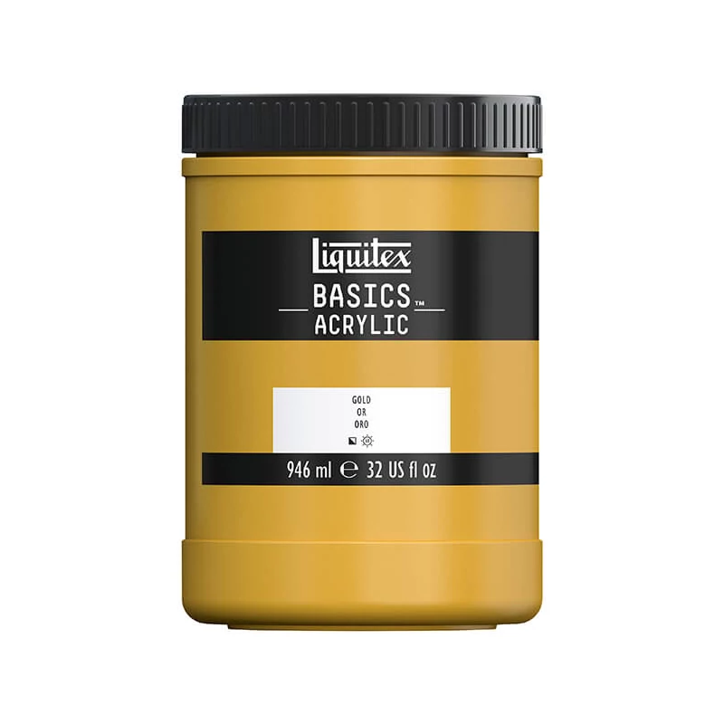 Liquitex Basics akrilfesték, 946 ml - 051, gold