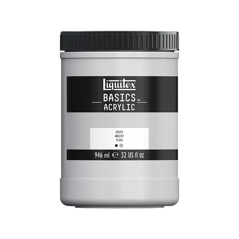 Liquitex Basics akrilfesték, 946 ml - 052, silver