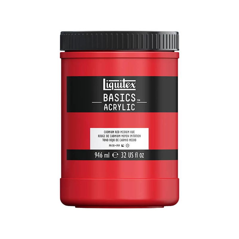 Liquitex Basics akrilfesték, 946 ml - 151, cadmium red medium hue	hue